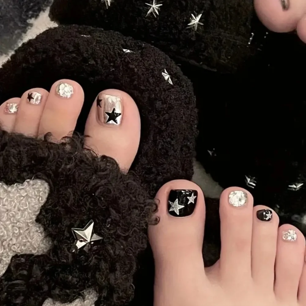 24 Pieces Fake Toe press on nails